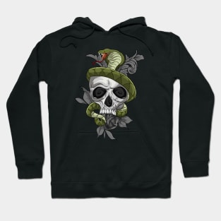 Floral Snake Skull Tattoo Hoodie